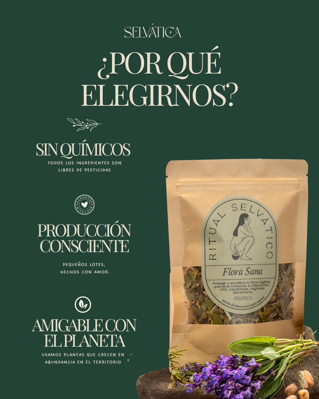 Ritual Selvático · Flora Sana para candidiasis, VPH y infecciones recurrentes