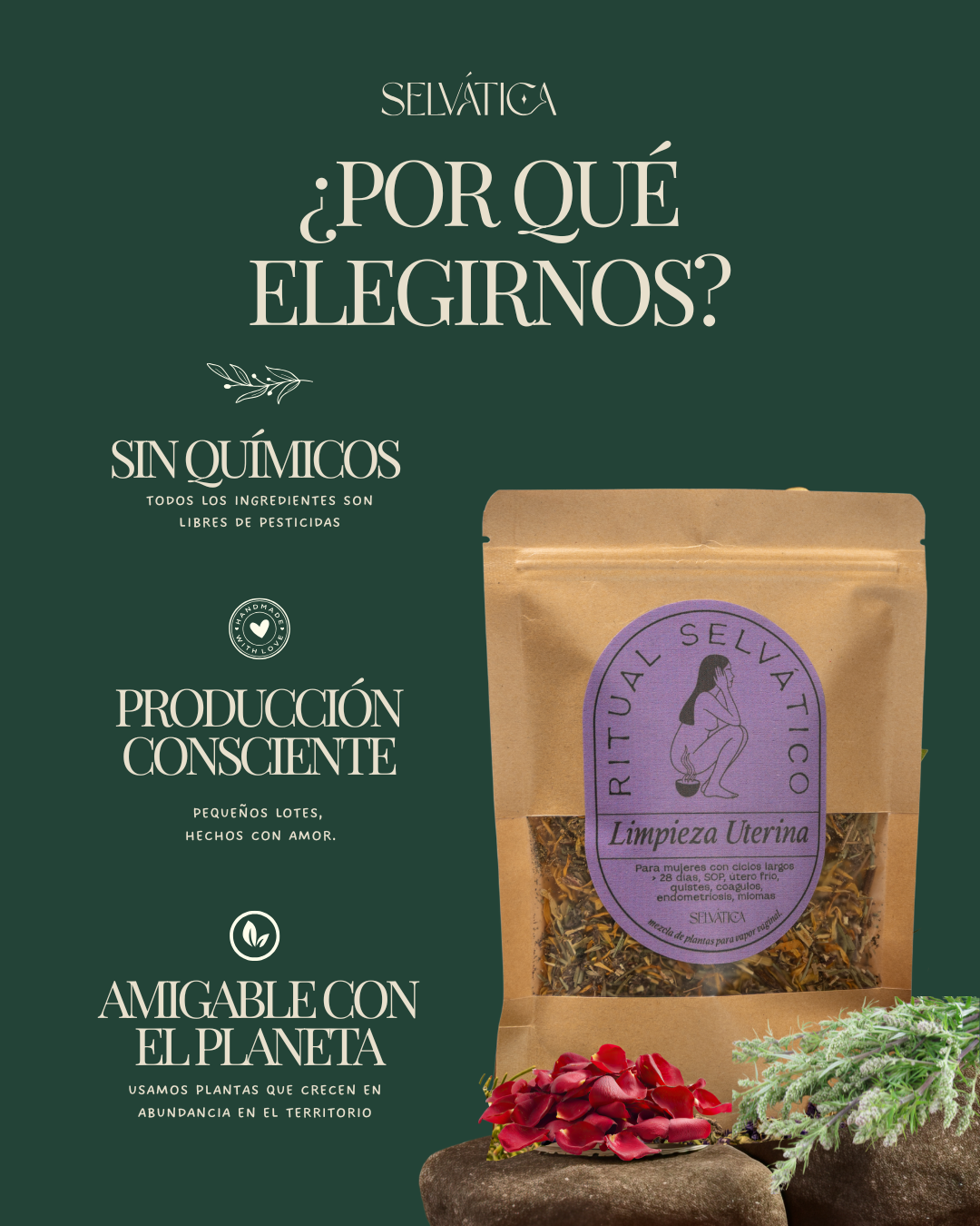 Ritual Selvatico - Limpieza uterina | SOP, quistes, reglas irregulares o > 28 días, amenorrea, busqueda de embarazo.