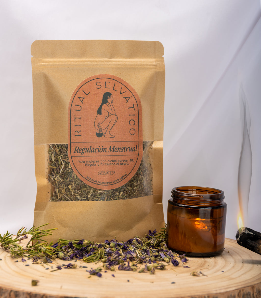 Ritual Selvático · Regulación Menstrual para mujeres con ciclos cortos  < 28 días, manchado previo a la regla y sangrado abundante.